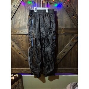 Spalding Track Pants Athletic Windbreaker Cargo Black Small Mens